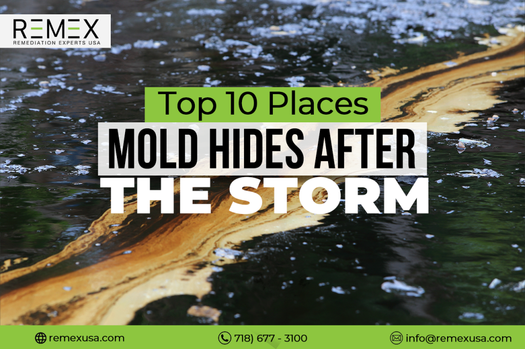 Mold hides after the storm a fungus, thrives in damp and humid environments, making flooded areas particularly susceptible to its growth. As such, exploring where mold grows after flooding is critical, shedding light on the hidden havens that can harbor this potential health hazard.