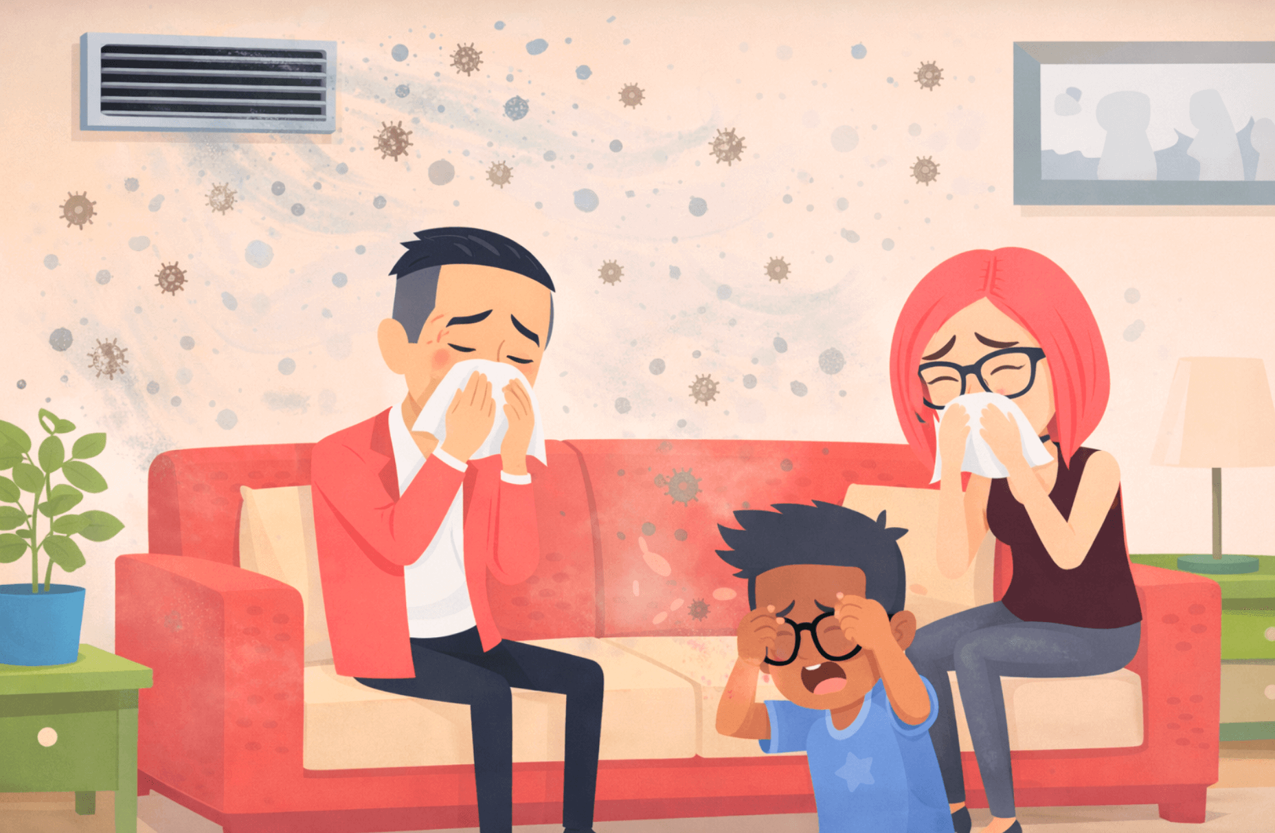 Allergy relief needed in living room